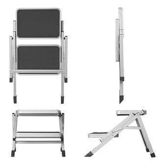 Escalon plegable de 2 peldanos