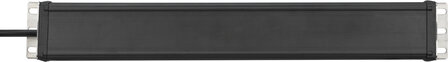 Regleta 2 tomas negra 3 m H05VV-F 3G1,5 formato 19