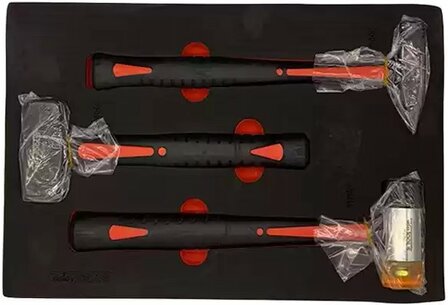 Carro de herramientas de 344 piezas con superficie superior de madera