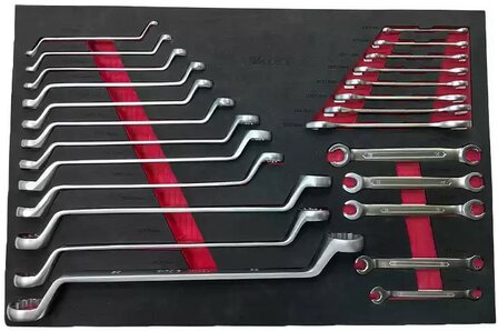 Carro de herramientas de 344 piezas con superficie superior de madera