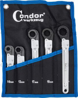 Juego de llaves combinadas de carraca 10&ndash;22 mm, 5 piezas