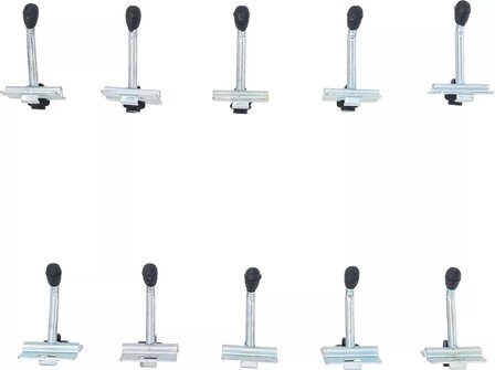 Juego de ganchos simples 40 mm para sistema de modulos de pared 10 piezas