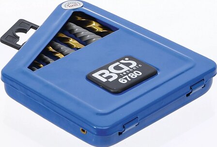 Extractores de tornillos y juego taladros de corte de izquierda HSS titanio-nitrurado 2 