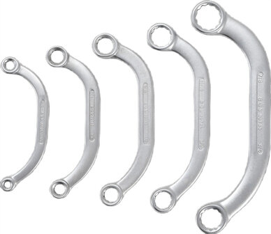 Juego de llave inglesa de anillo de obstruccion de 5 piezas, tamanos de pulgada 1/4 - 7/
