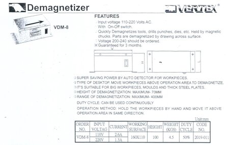 Desmagnetizador 1,3A