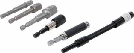 Conjunto de adaptadores y extensiones para taladros electricos 6 piezas