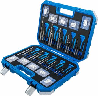 Juego de reparacion de roscas medidas metricas / de pulgadas M5 - M12 1/4 - 1/2 320 piezas