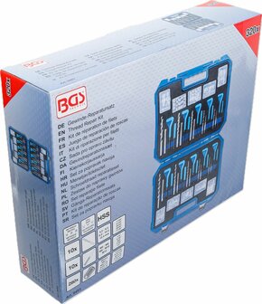 Juego de reparacion de roscas medidas metricas / de pulgadas M5 - M12 1/4 - 1/2 320 piezas