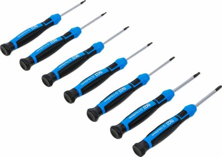 Juego de destornilladores de precision perfil en T (para Torx) 7 piezas