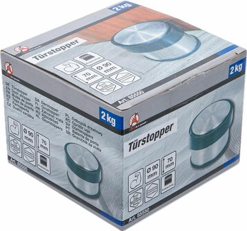 Tope de puerta acero inoxidable 90 x 70 mm 2 kg