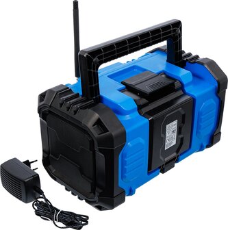 Radio DAB a bateria hibrido 18 V y 230 V sin bateria