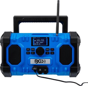 Radio DAB a bateria hibrido 18 V y 230 V sin bateria