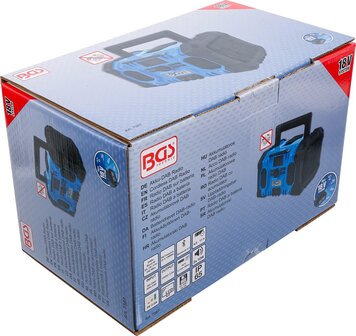 Radio DAB a bateria hibrido 18 V y 230 V sin bateria