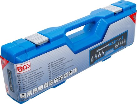 Juego de llave dinamometrica de 9 x 12 mm cabezales insertables 10 - 50 Nm 10 piezas