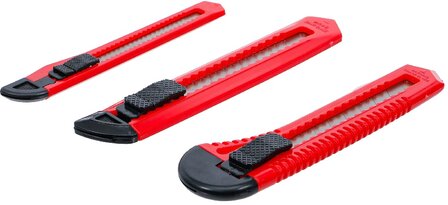 Juego de cuter de cuchilla fraccionable anchura de la cuchilla 9 / 18 mm 3 piezas
