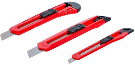 Juego de cuter de cuchilla fraccionable anchura de la cuchilla 9 / 18 mm 3 piezas