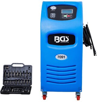 Dispositivo de cambio de aceite de la caja de cambios automatica y de limpieza