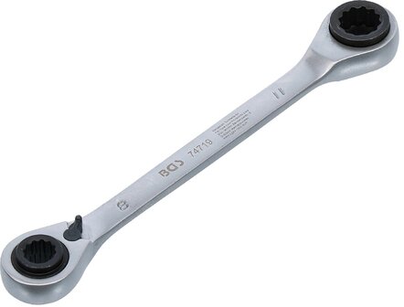 Llave combinada doble con carraca reversible 4 en 1 