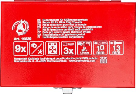 Kit de reparacion de rosca para bujias de precalentamiento M8 x 1,0