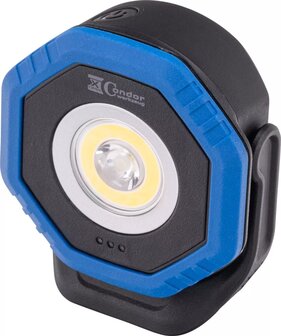 Proyector de bolsillo con carga inalambrica, COB-LED Twin Beam 2 en 1