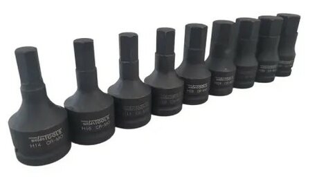 Juego de vasos Allen de impacto de 3/4 &ndash; 9 piezas