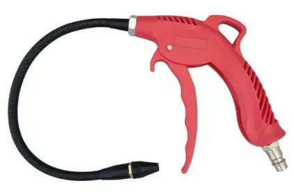Pistola de soplado con boquilla flexible