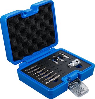 Juego de extractores de tornillos para perfil en T (para Torx) defectuoso T10 - T55 11 piezas