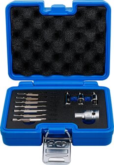 Juego de extractores de tornillos para perfil en T (para Torx) defectuoso T10 - T55 11 piezas