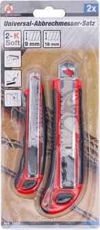 Juego de cuteres universales Anchura de la cuchilla 9 / 18 mm 2 piezas
