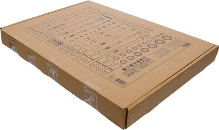 3/3 Bandeja de herramientas: Juego de zocalos de 192 piezas, Pro Torque