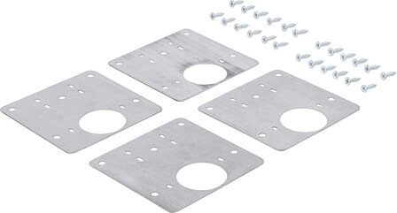 Juego de placas de reparacion de bisagras acero inoxidable 4 piezas
