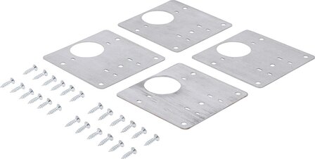 Juego de placas de reparacion de bisagras acero inoxidable 4 piezas
