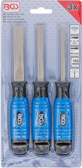 Juego de limas flexible revestido de diamante extra delgada 3 piezas