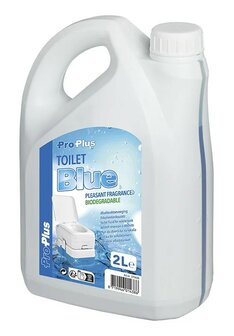 Liquido para WC de 2 litros, aditivo para deposito de aguas residuales, azul, x6 unidades
