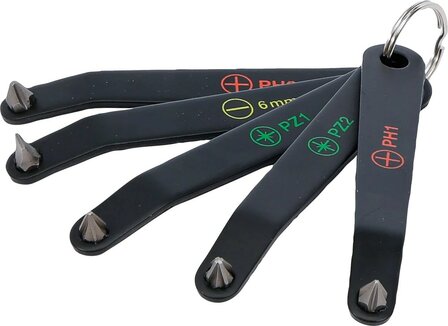 Destornilladores para puntas especiales ultra plana ranura SL en cruz PH y PZ perfil en T (para Torx) 5 pieza