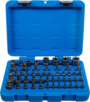 Juego de puntas de vaso y llaves de vaso Perfil E / perfil T (para Torx) / perfil T (par