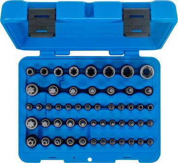 Juego de puntas de vaso y llaves de vaso Perfil E / perfil T (para Torx) / perfil T (par