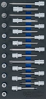 Bandeja de herramientas 1/3: Juego de conectores de bits 12,5 mm (1/2 pulgada) T-Star (p