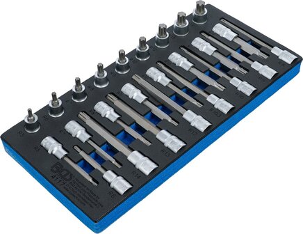 Bandeja de herramientas 1/3: juego de conectores de bits 12.5 mm (1/2 pulgada) Spline (p