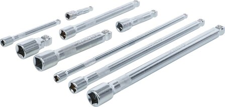 Juego de extensiones basculantes 6,3 mm (1/4), 10 mm (3/8), 12,5 mm (1/2) 9 piezas