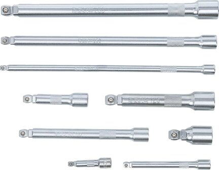 Juego de extensiones basculantes 6,3 mm (1/4), 10 mm (3/8), 12,5 mm (1/2) 9 piezas