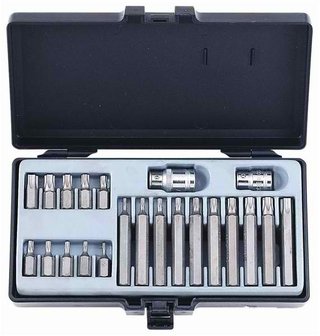 Caja de 22 bits Torx perforado