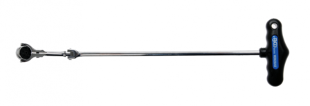 Carraca articulada con mango en T, inclinable cuadrado exterior (1/4)