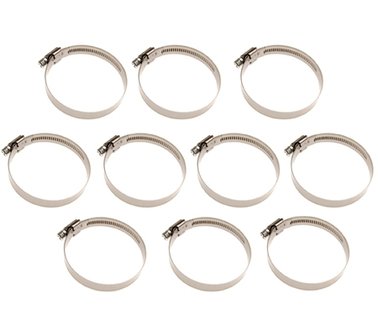 10 piezas de Abrazaderas sin-fin INOX, 60x80 mm