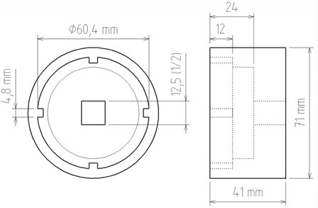 Llave de vaso almenada para Ford Transit con ejes tipo 34