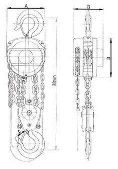 Cadena de elevacion 1.5T 2,5 M (MW) HNSJ1525