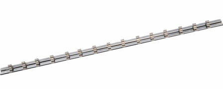 Rail para llaves de vaso con 15 clavijas 6,3 mm (1/4)