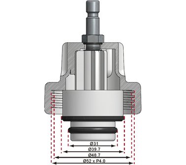 Adaptador N 10 para BGS 8027:BMW (E46,E36,E34,E39,E38,E32,E90)