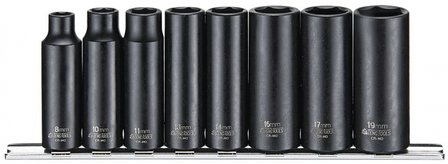 Vasos de impacto de 3/8 8-19mm 8Pcs hundidos