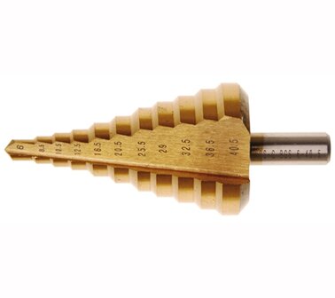 Broca escalonada nitruracion de titanio 6 - 40,5 mm